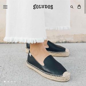 Soludos Leather Platform Smoking Slipper